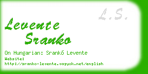 levente sranko business card